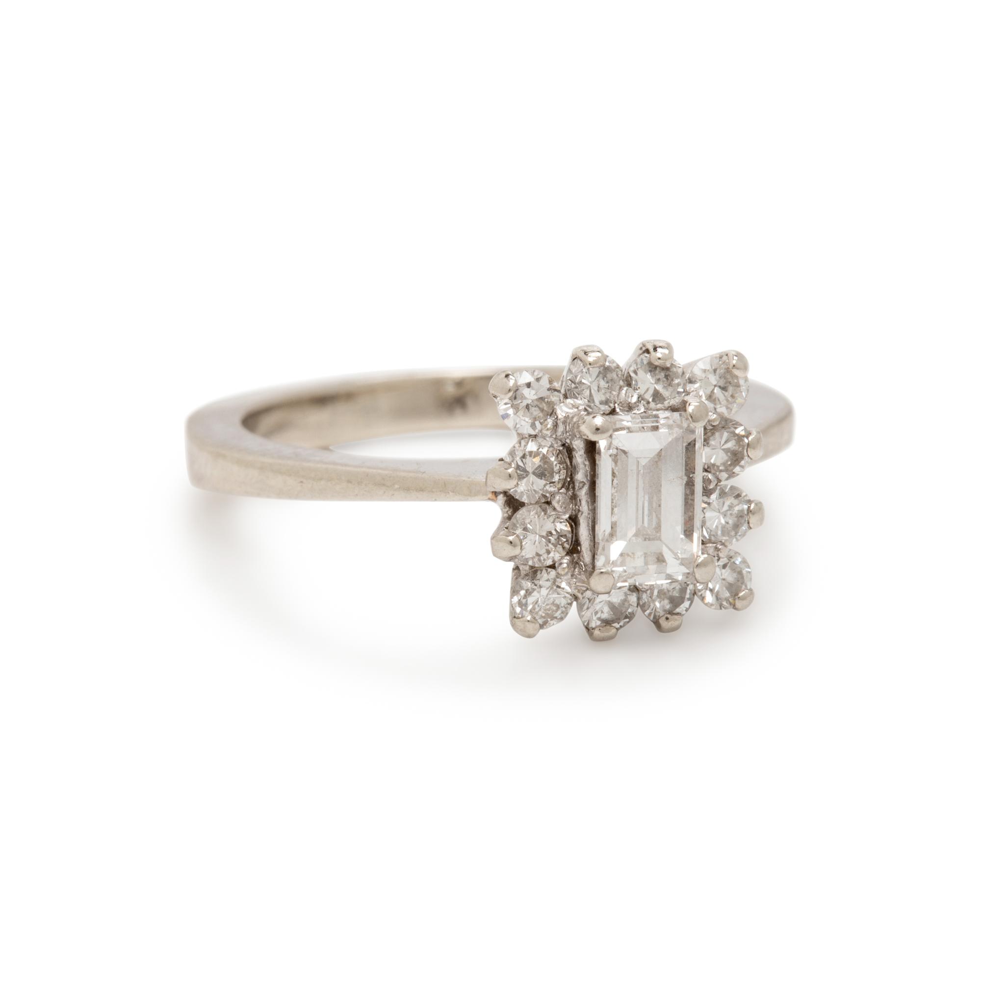 Diamond and White Gold Pendant Brooch and Ring