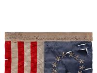 [FLAGS]. 13-star flag made by Betsy Ross' great granddaughter. Ca 1910.