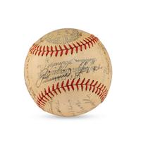 A 1937 Boston Red Sox Team Signed Autograph Baseball Featuring Jimmie Foxx and Lefty Grove (JSA Letter of Authenticity),