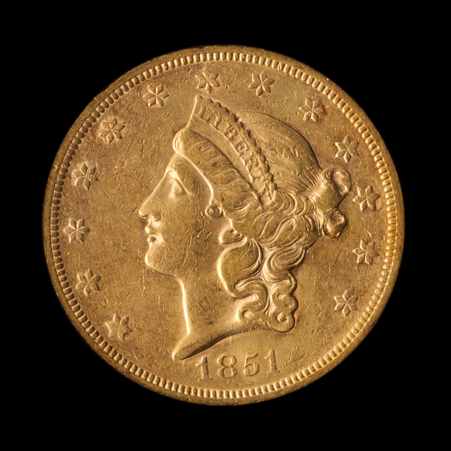 A United States 1851 Liberty Head $20 Gold Coin