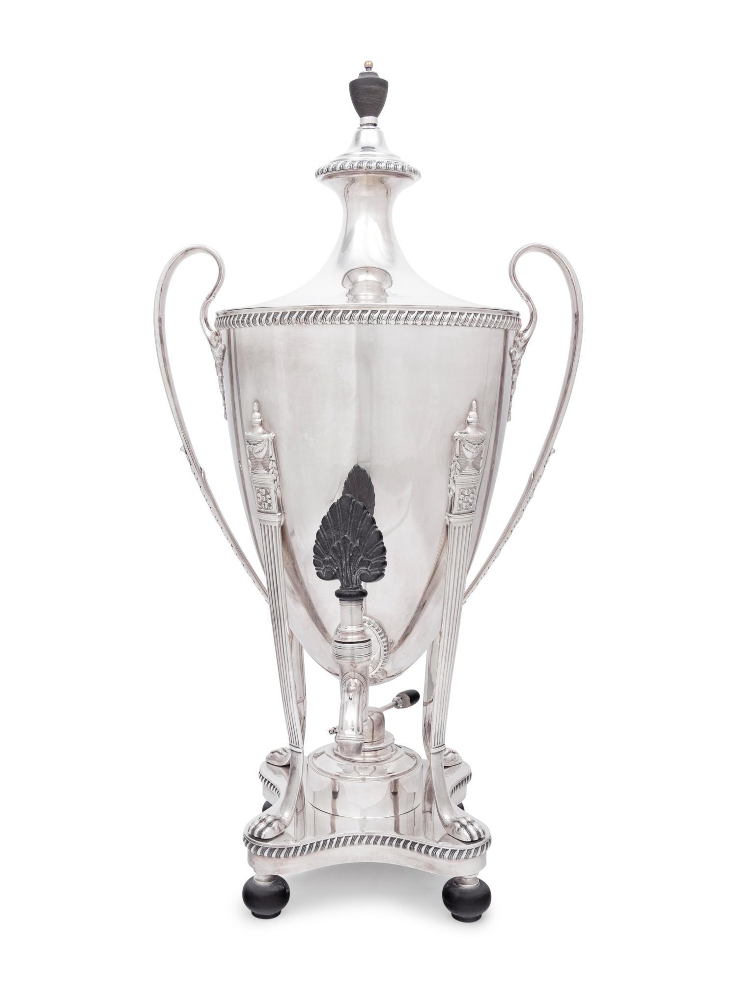 A Silver-Plate Coffee Urn