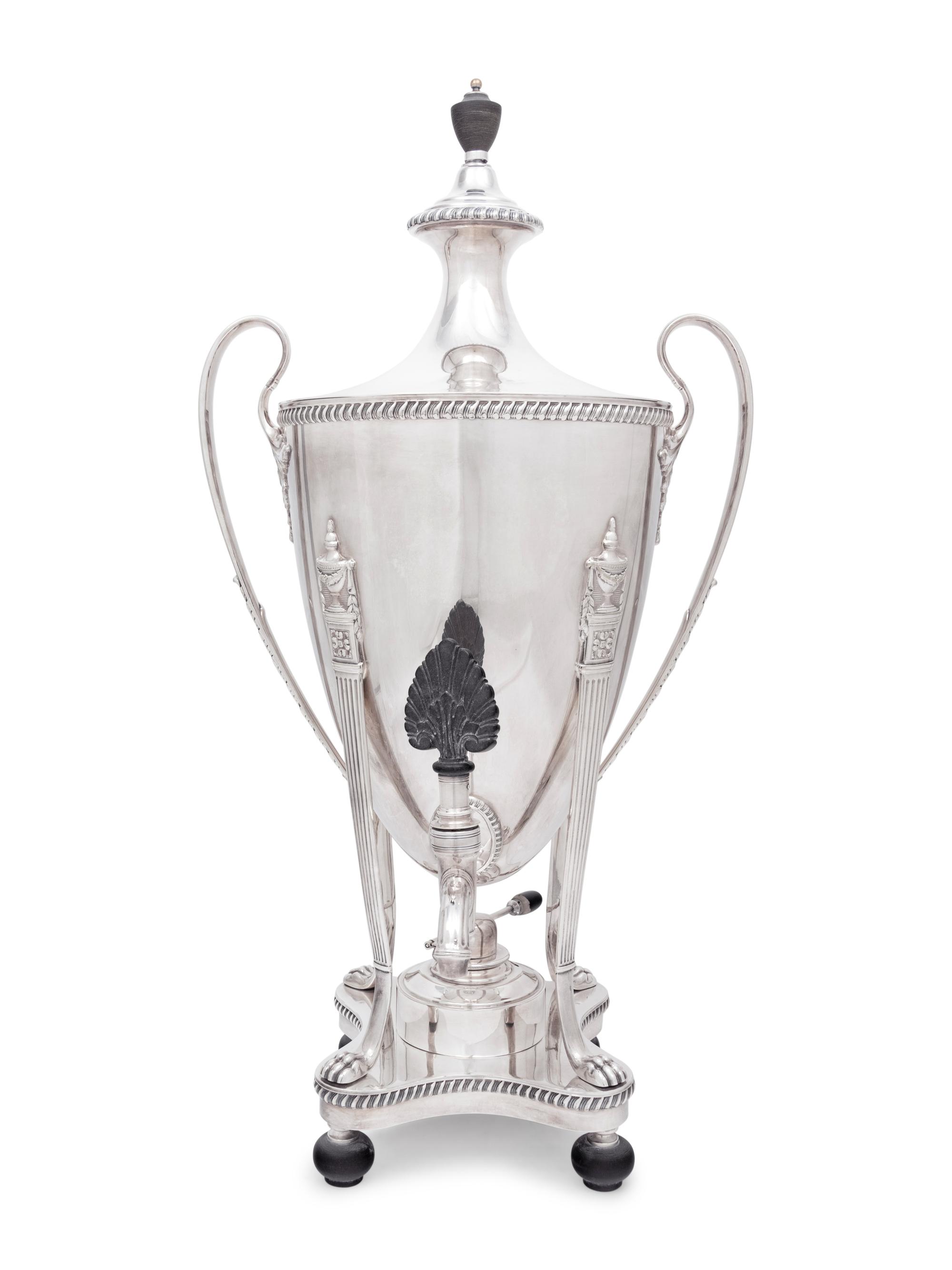 A Silver-Plate Coffee Urn