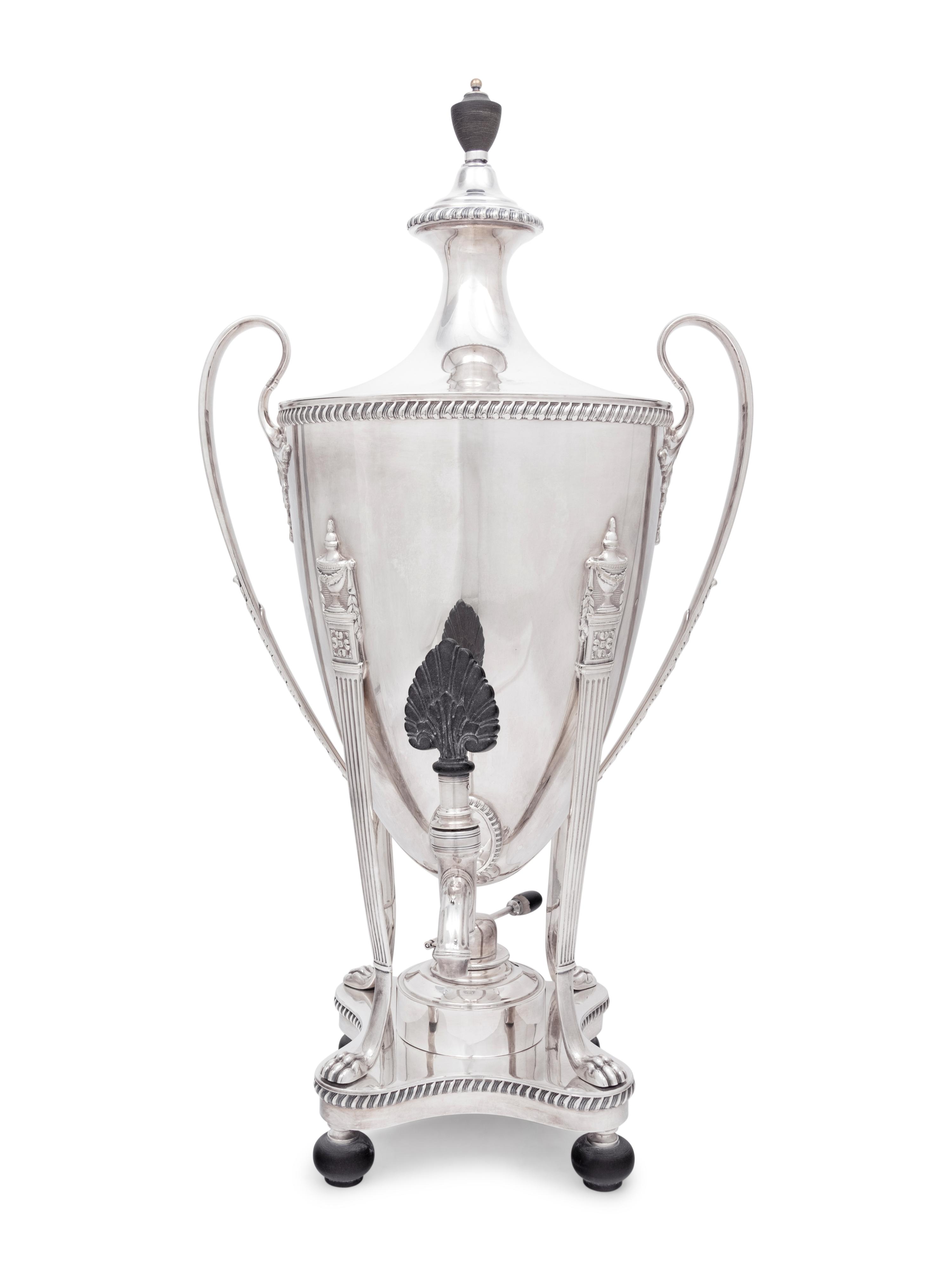 A Silver-Plate Coffee Urn