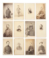 [CIVIL WAR]. CDV album containing images of New Jersey and Ohio soldiers, including casualties.