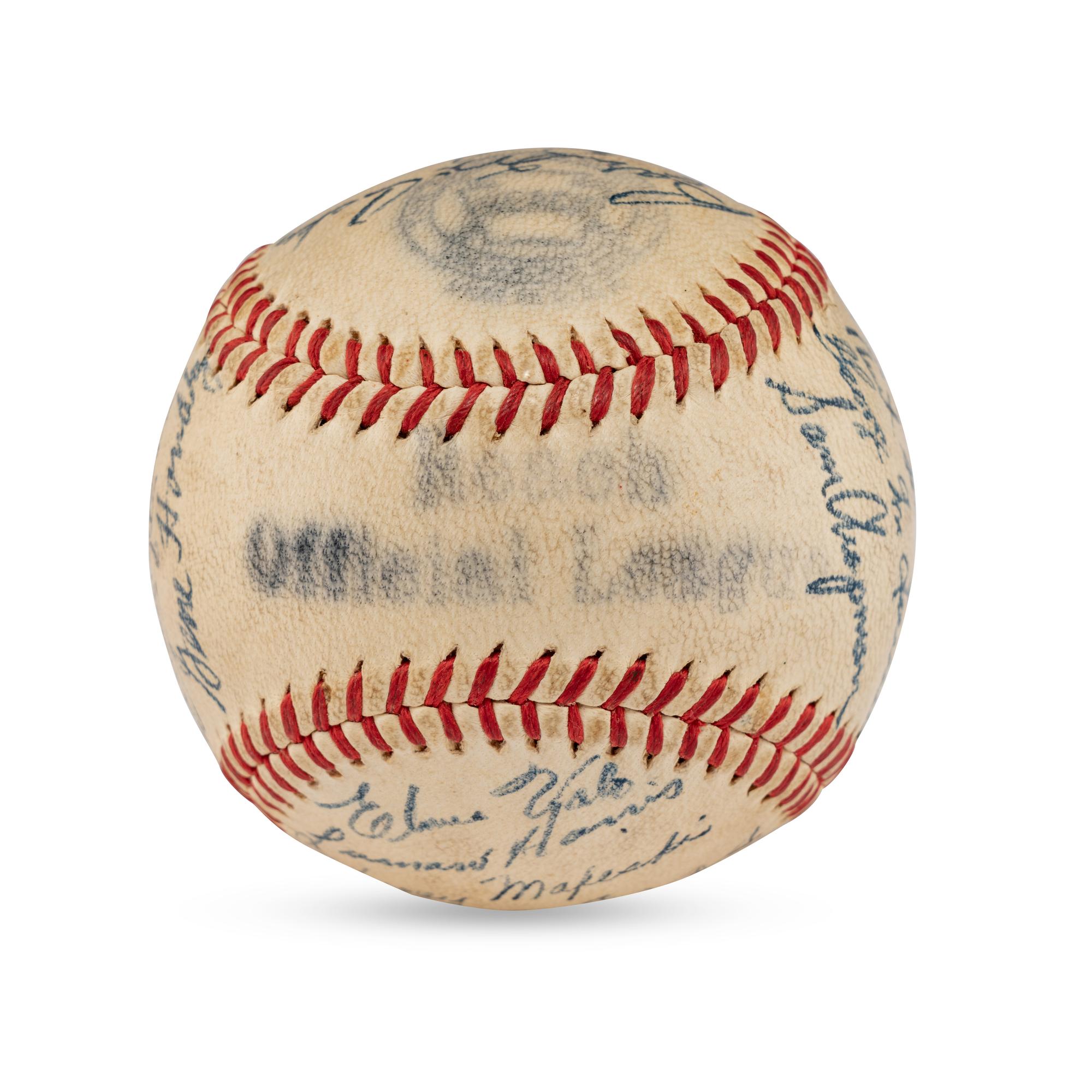 A 1946 Philadelphia Athletics Team Signed Autograph Baseball Featuring Connie Mack and Al Simmons (Beckett Authentication Services)