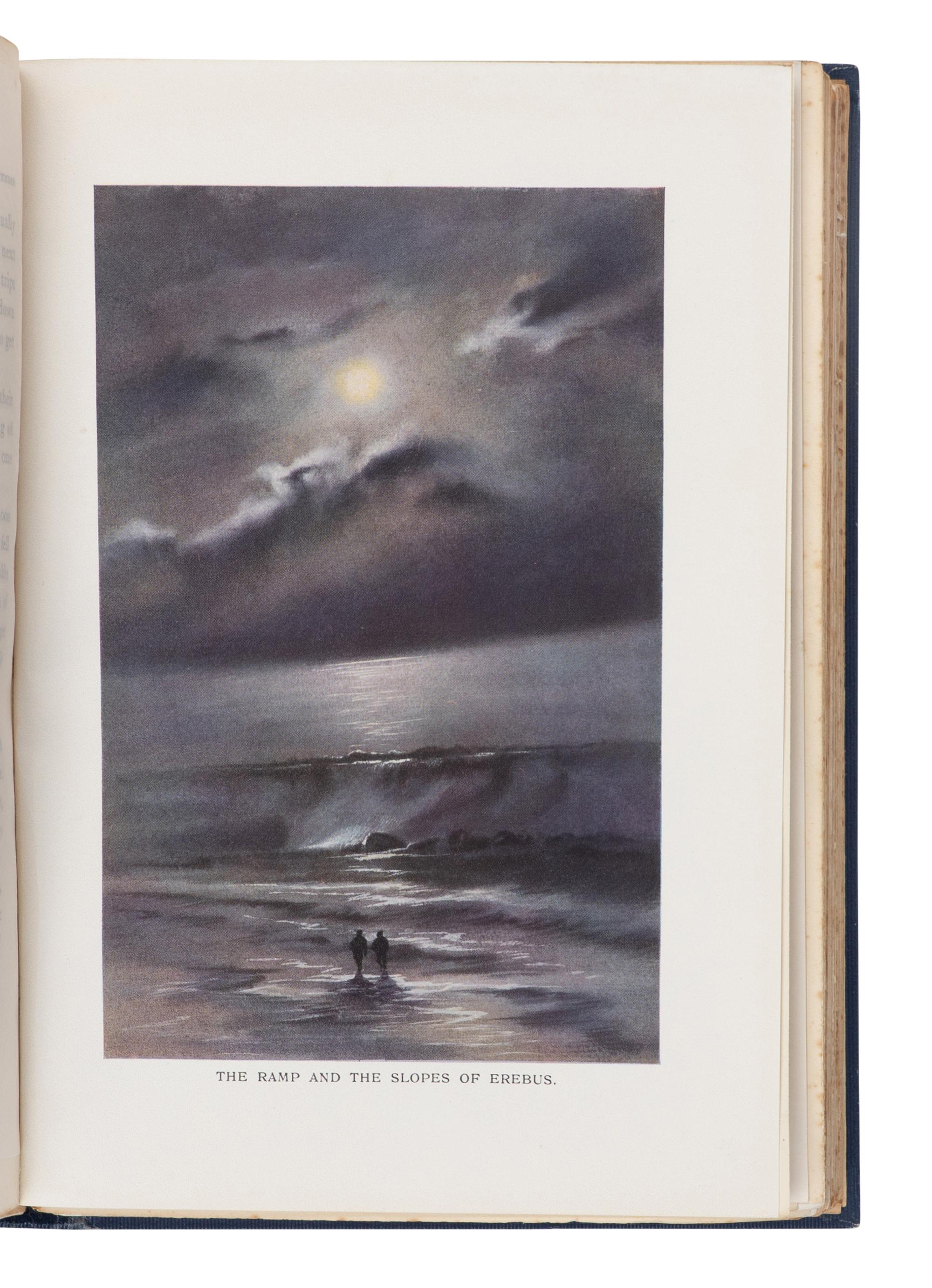 [TRAVEL & EXPLORATION]. [SCOTT, Robert Falcon (1868-1912)]. Scott's Last Expedition: In Two Volumes: Vol. I. Being the Journals of Captain R. F. Scott, R.N., C.V.O. Vol. II. Being the Reports of the Journeys & the Scientific Work Undertaken by Dr. E. A Wilson and Surviving Members of the Expedition . London: Smith, Elder, & Co., 1913.