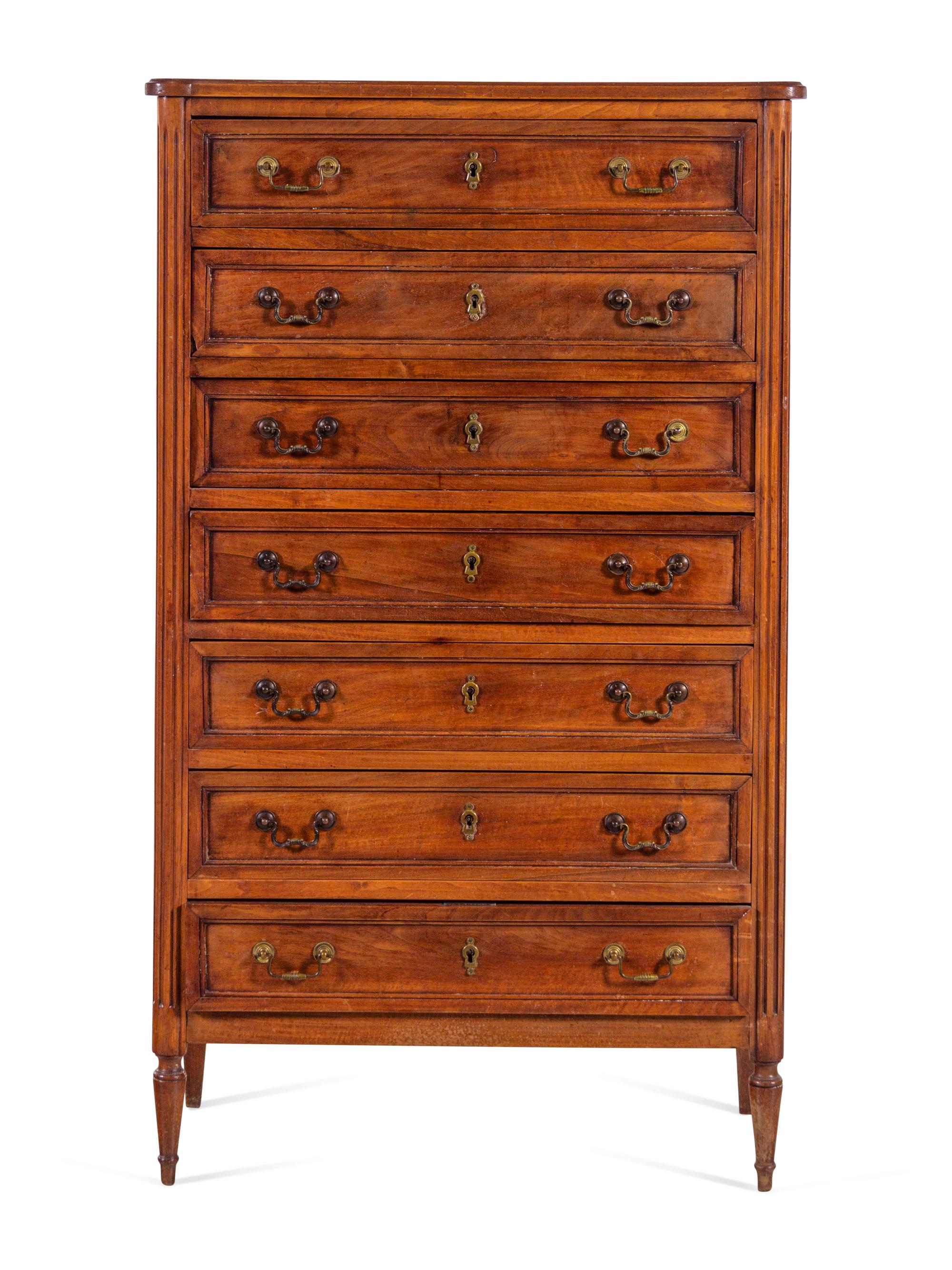 A Louis XVI Style Mahogany Semainier