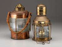Two Brass and Copper Ship's Lanterns