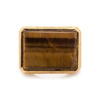 YELLOW GOLD AND TIGER'S EYE RING
