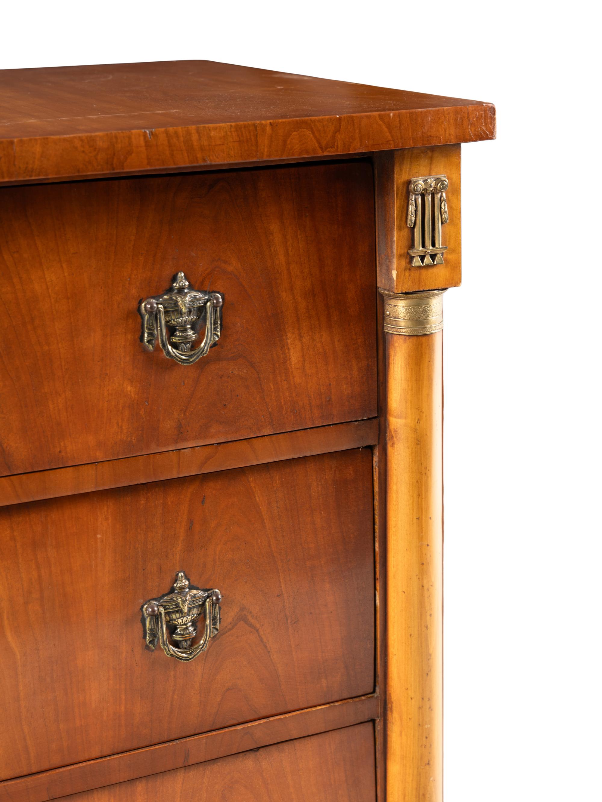 A North European Neoclassical Walnut Commode