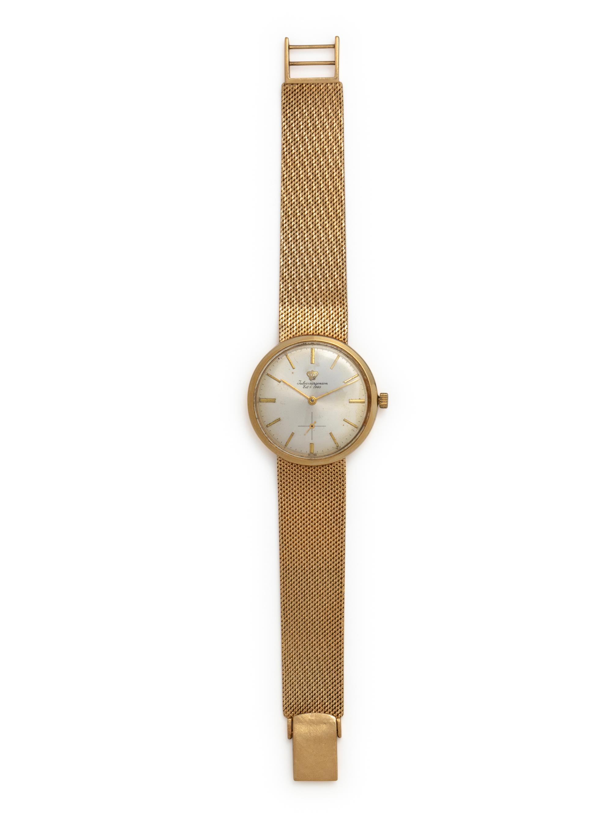 JULES JURGENSEN, 14K YELLOW GOLD WRISTWATCH