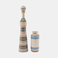 Tall Bottle Vase & Stopper together with a Bitossi Vase