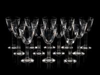 A Set of Twelve Baccarat Lyra Water Goblets