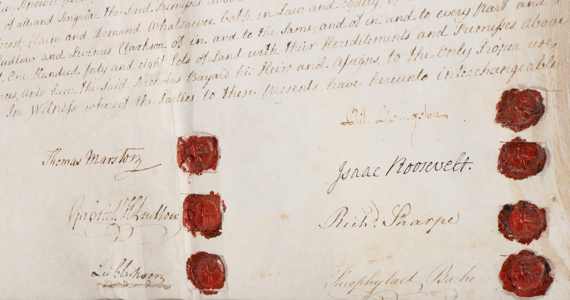 [NEW YORK] -- LIVINGSTON, Philip (1716-1778). Manuscript indentures, comprising: