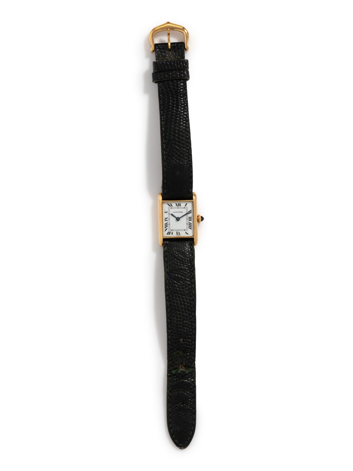 CARTIER, 18K YELLOW GOLD 'TANK' WATCH