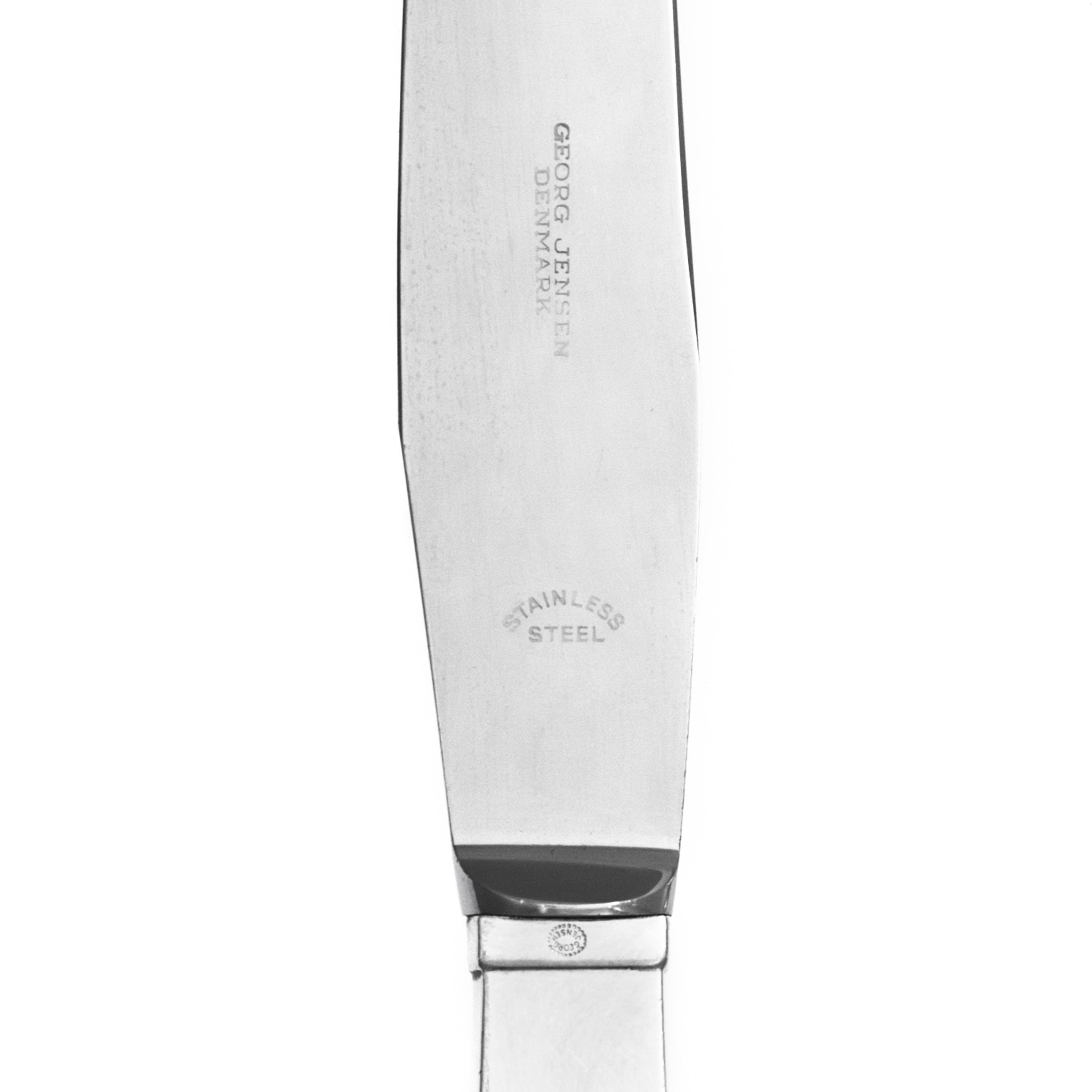 A Georg Jensen Pyramid Silver Flatware Service