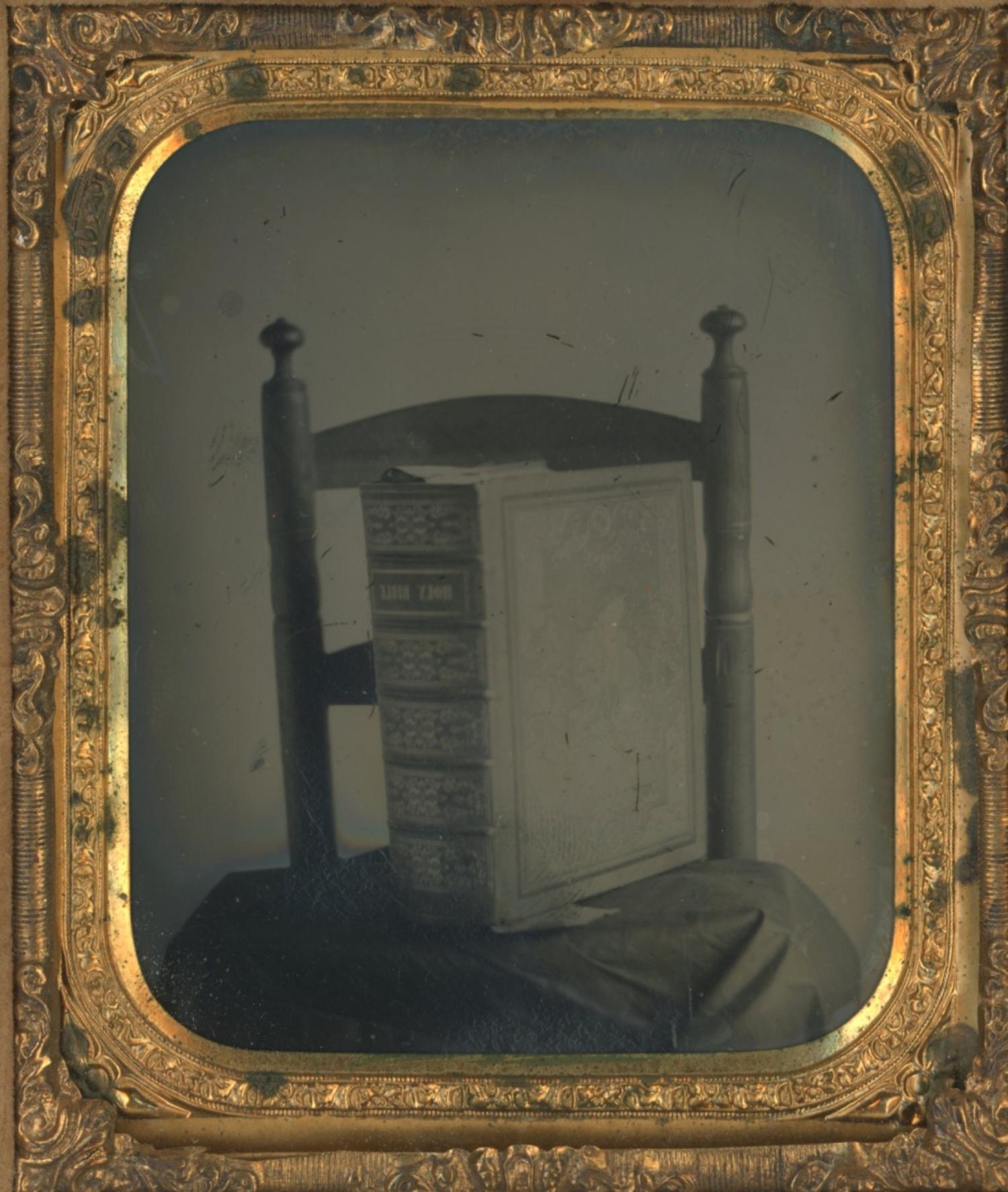 [Tintype] Holy Bible Still Life, Neff's Patent Plate