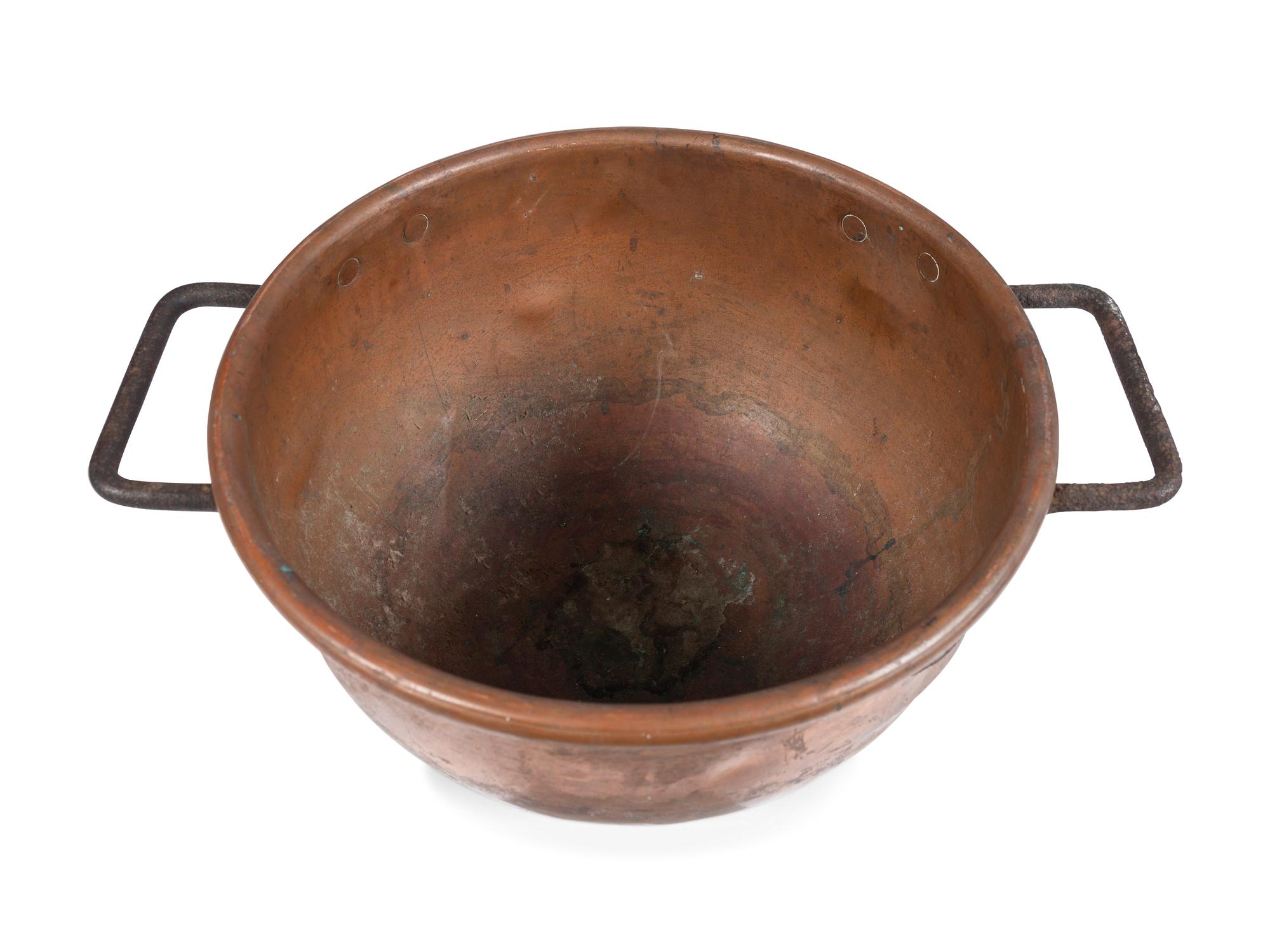 A Dovetailed Copper and Wrought Iron Candy Kettle