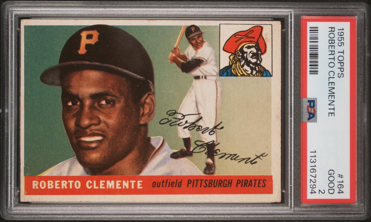 A 1955 Topps Roberto Clemente Rookie Baseball Card (PSA 2 GOOD)