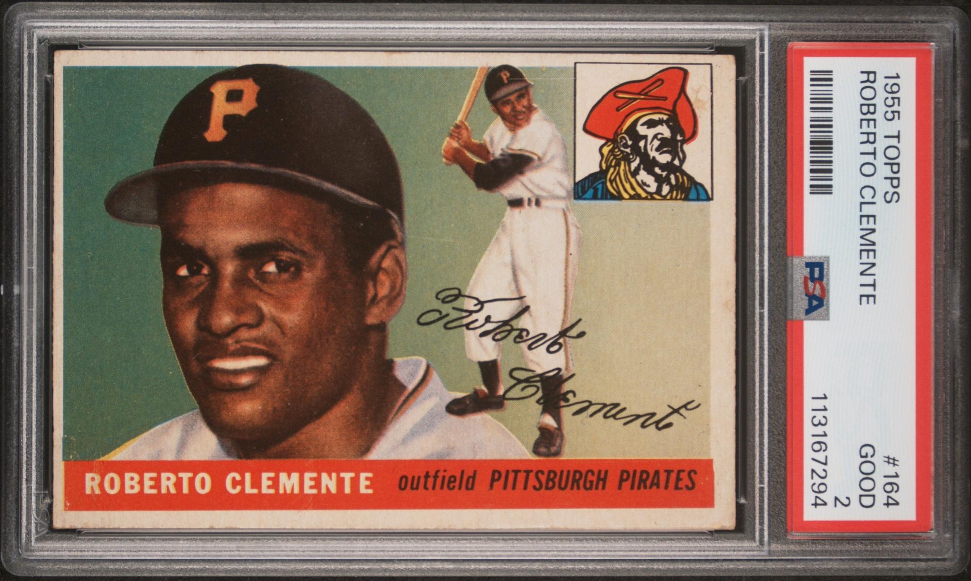A 1955 Topps Roberto Clemente Rookie Baseball Card (PSA 2 GOOD)