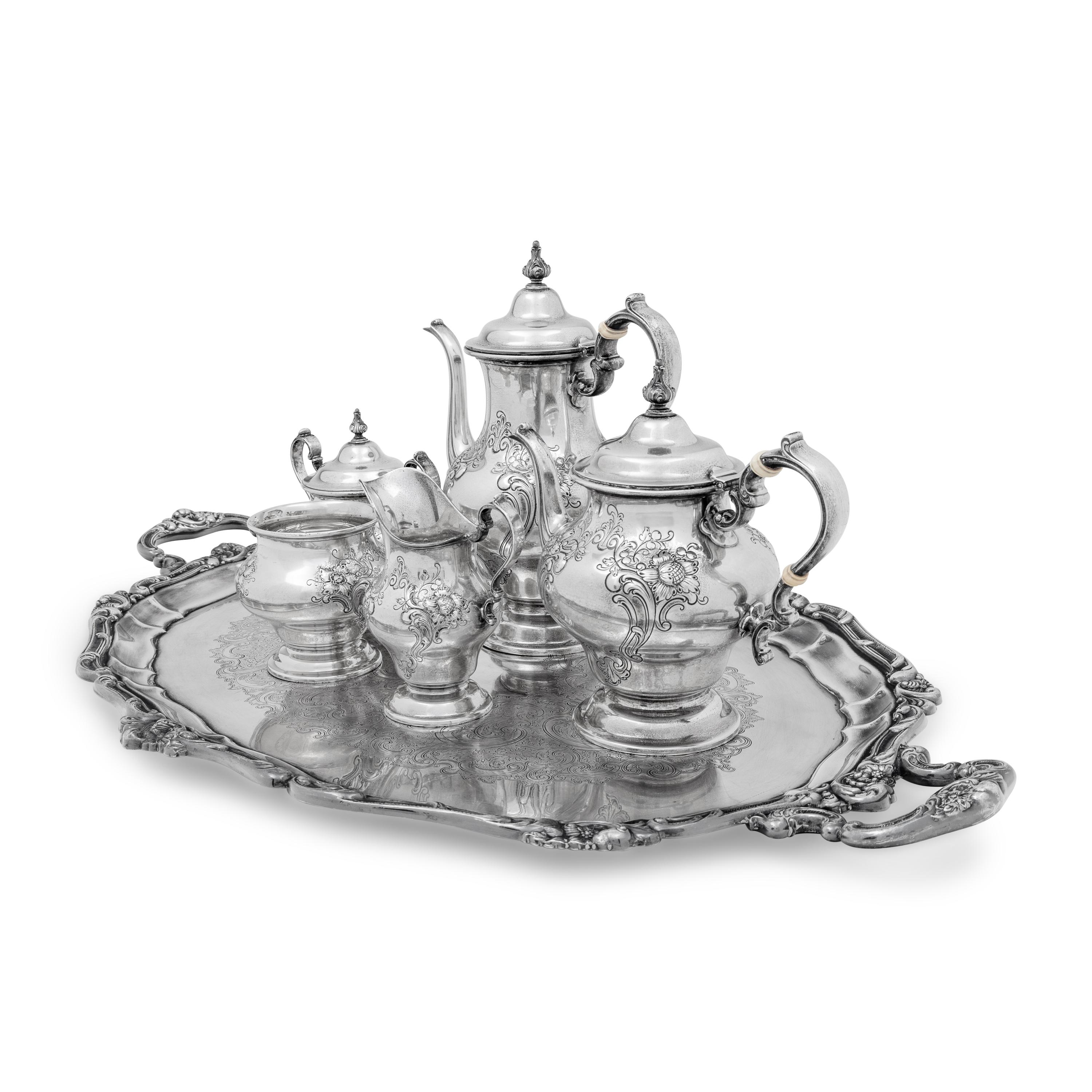An American Silver Five-Piece Tea and Coffee Service