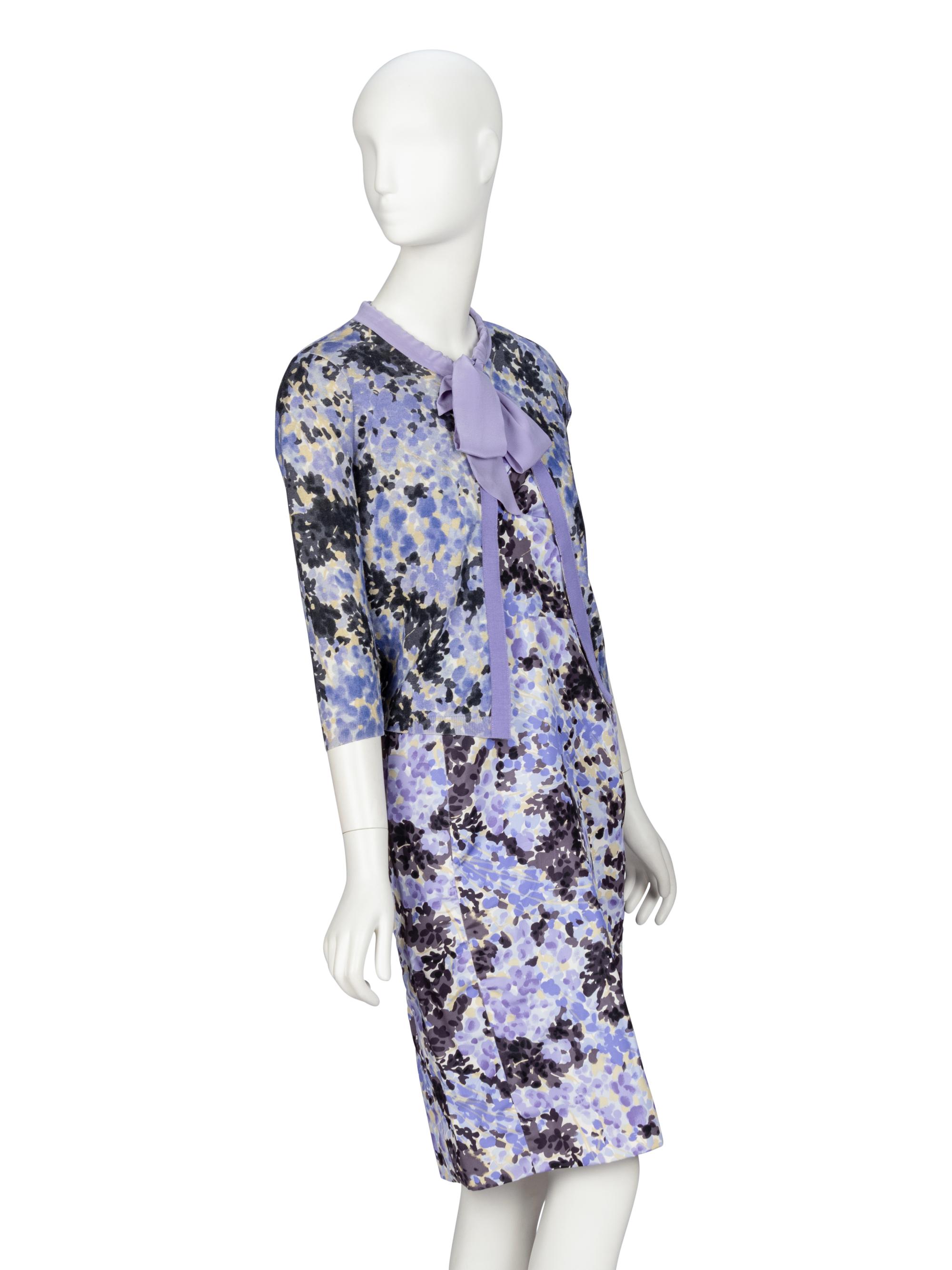 Christian Dior by John Galliano, Floral-Print Cardigan & Dress Ensemble