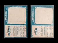 A Group of Assorted 1961 Topps Football Cards Including Jim Brown and Bart Starr,