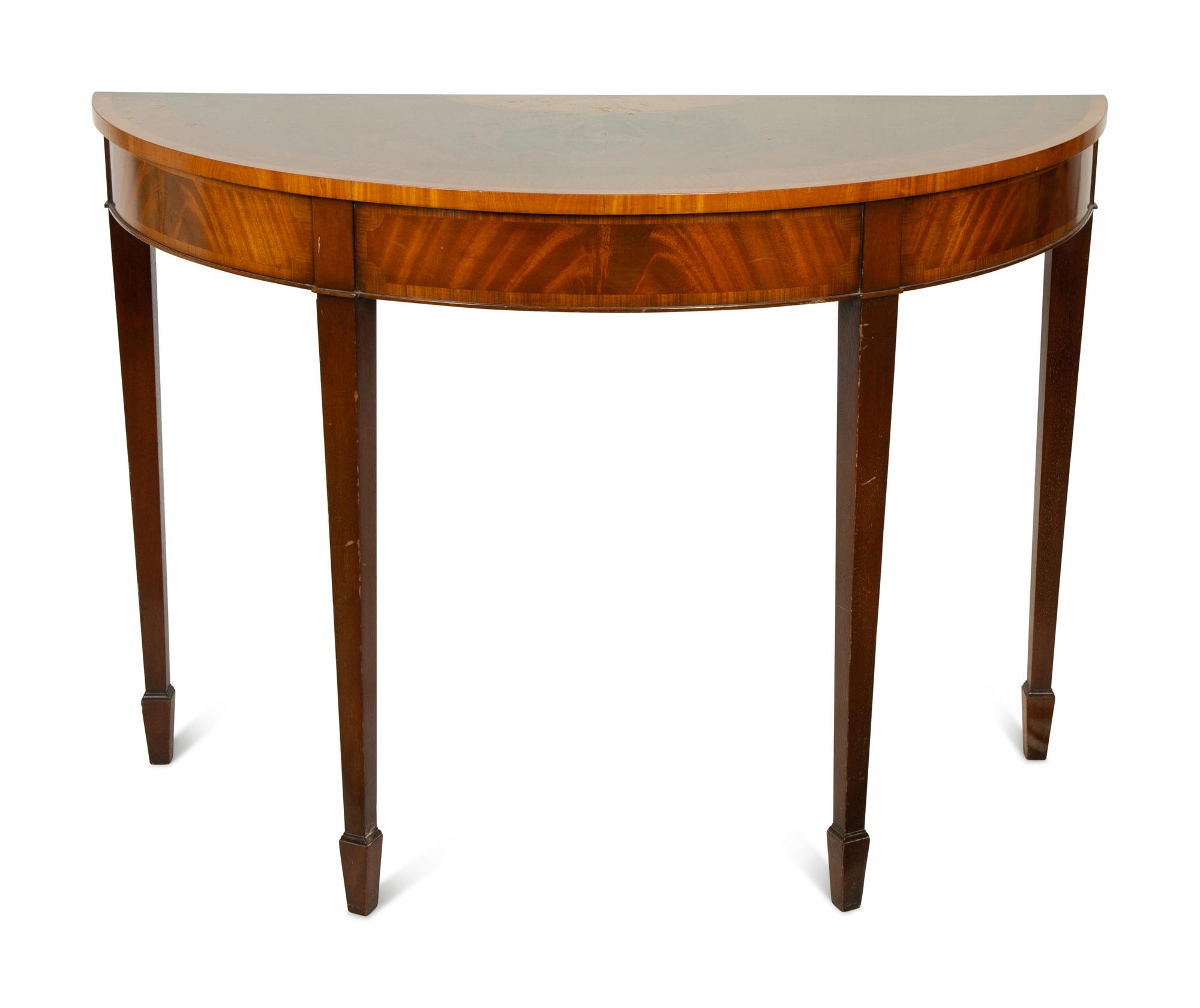 A George III Style Mahogany Console Table