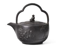 A Wedgwood Black Basalt Rum Kettle
