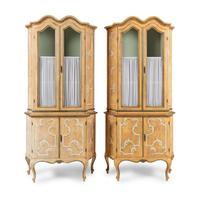 A Pair of Venetian Style Polychrome Painted Bookcases