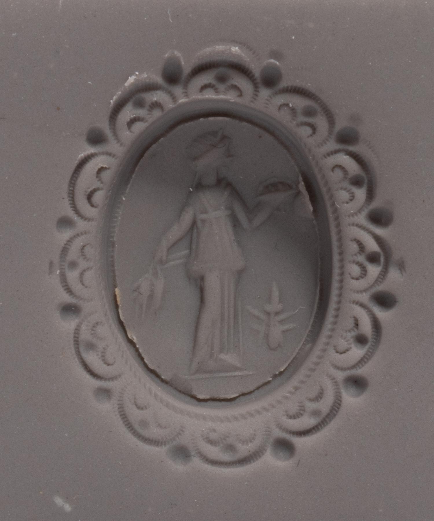 A Roman Carnelian Ring Stone with the Goddess Ceres — Set in a Victorian gold ring