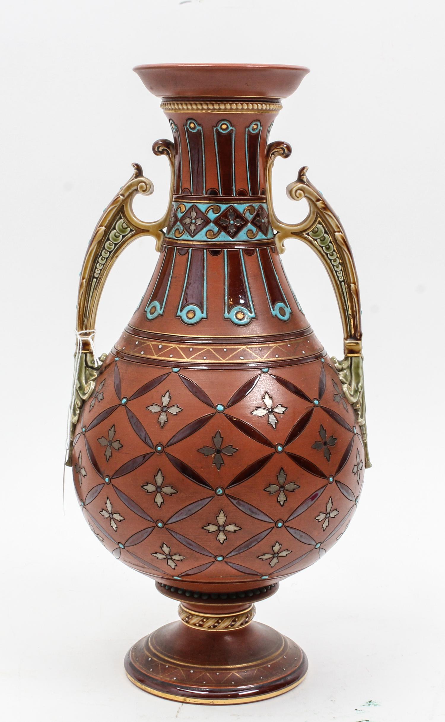 A Mettlach Vase Height 14 3/4 inches. — 19TH/20TH CENTURY
