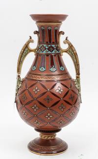 A Mettlach Vase Height 14 3/4 inches. — 19TH/20TH CENTURY