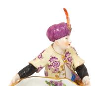 A Pair of Meissen Porcelain Figural Salts