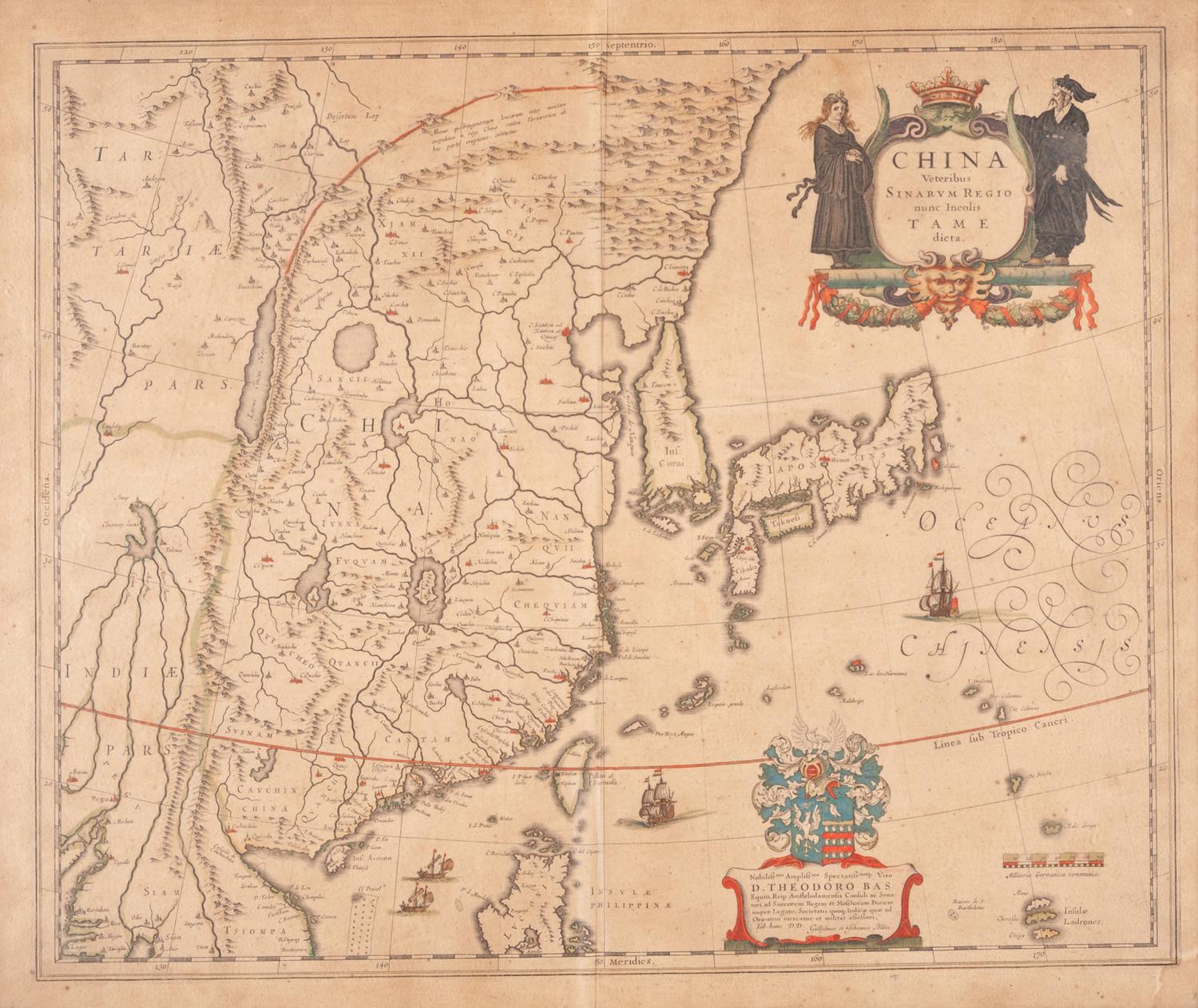 [CHINA] -- BLAEU, Willem (1571-1638) and Jan BLAEU (1596-1673). China Veteribus Sinarum Regio . Amsterdam, ca 1640.