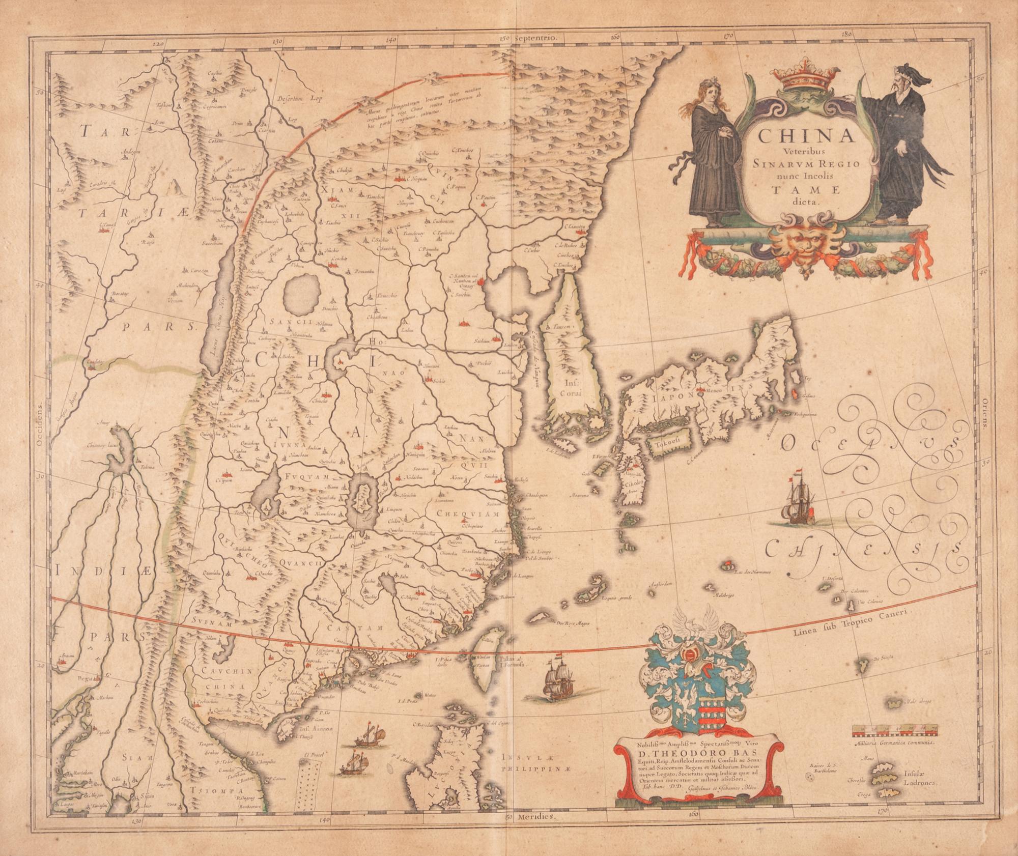 [CHINA] -- BLAEU, Willem (1571-1638) and Jan BLAEU (1596-1673). China Veteribus Sinarum Regio . Amsterdam, ca 1640.