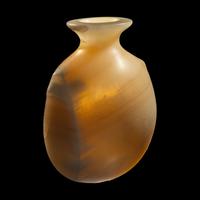 An Egyptian Alabaster Pilgrim Flask