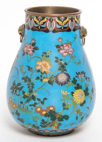 A Cloisonne Enamel Zun Form Vase Height 9 3/4 inches.