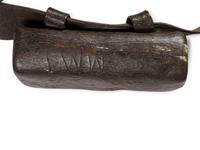Complete leather carbine sling with attached Burnside cartridge box.