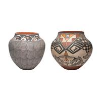 Pair of Large Acoma Pottery Jars