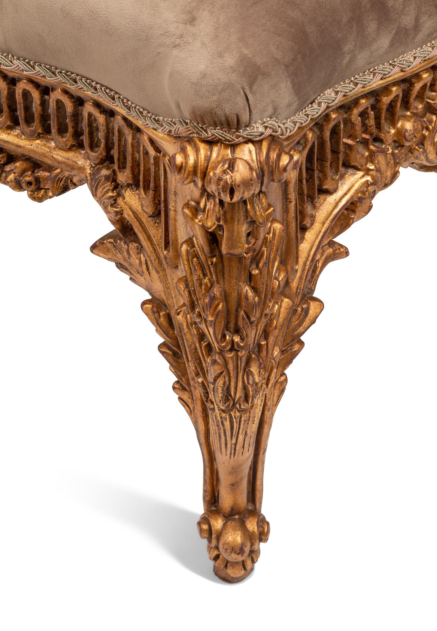 A Pair of Régence Style Giltwood Stools