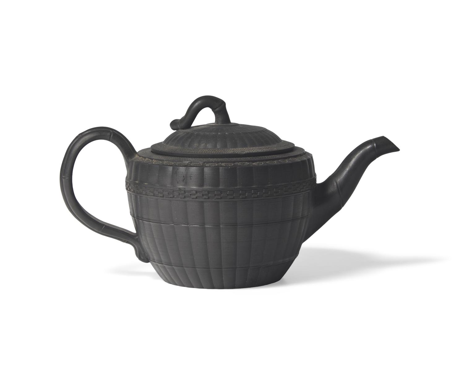 A Wedgwood Black Basalt Covered Teapot