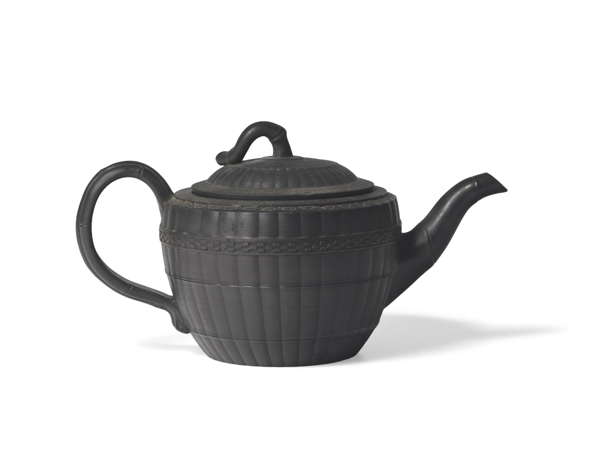 A Wedgwood Black Basalt Covered Teapot