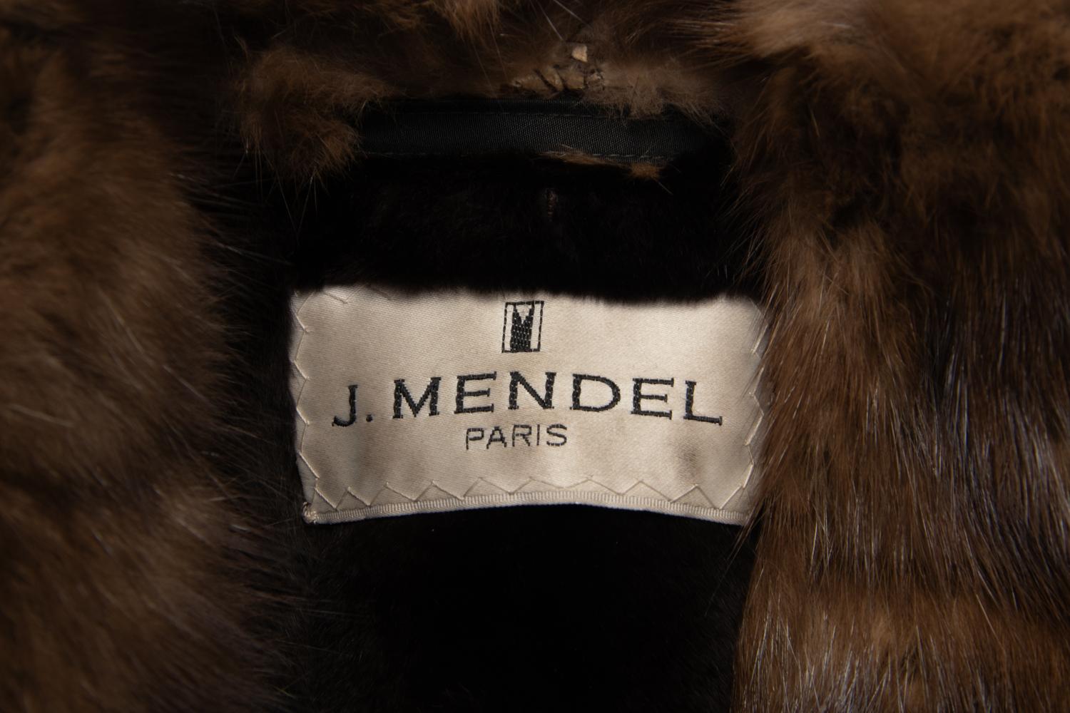 J. Mendel Coat With Sable Fur Trim and Sheared Mink Lining