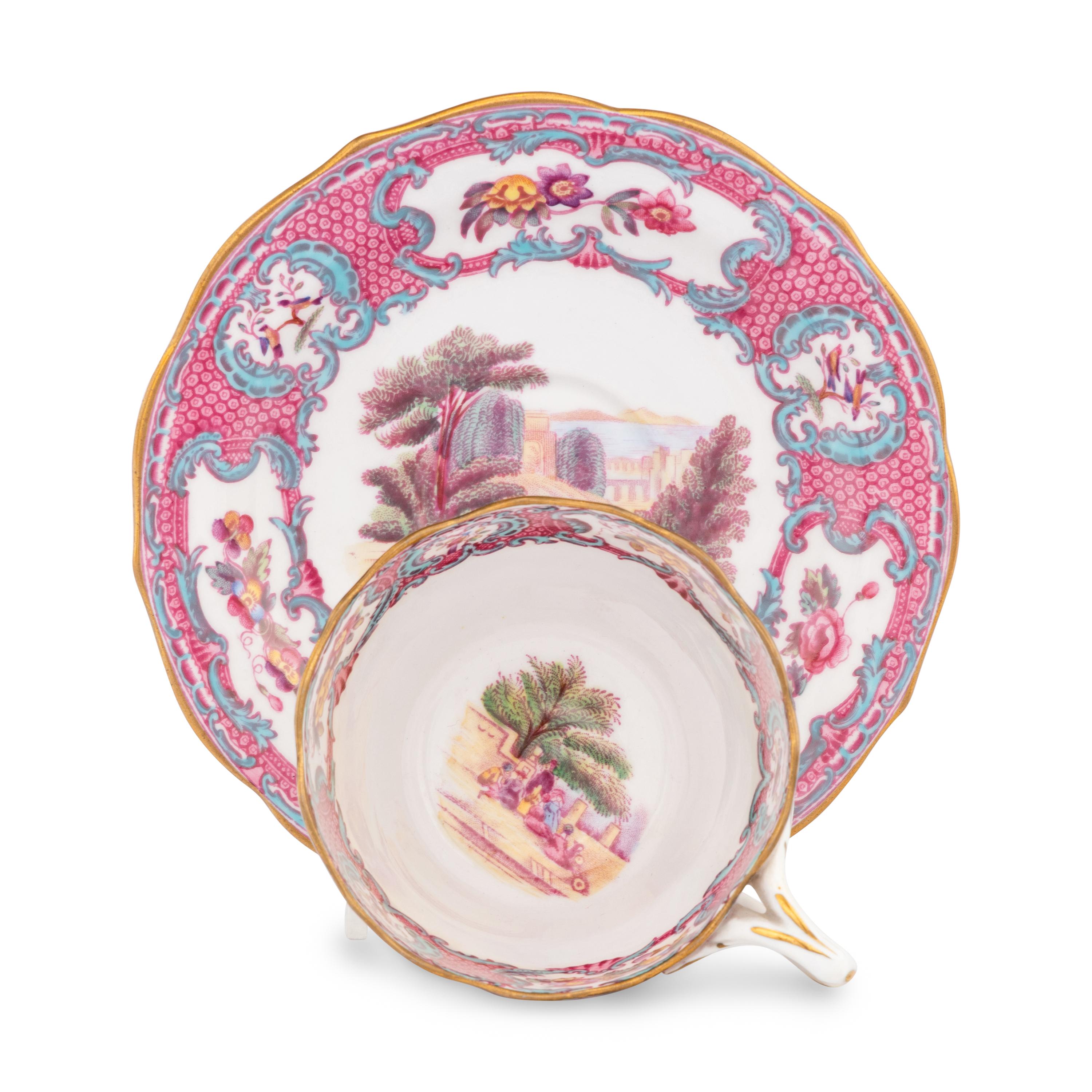 A Spode Polychrome Transferware Part Table Service