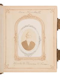 [EARLY PHOTOGRAPHY]. CDV album related to Curtis O. Luce, inventor of agricultural implements, incl. images of his hay rakes.