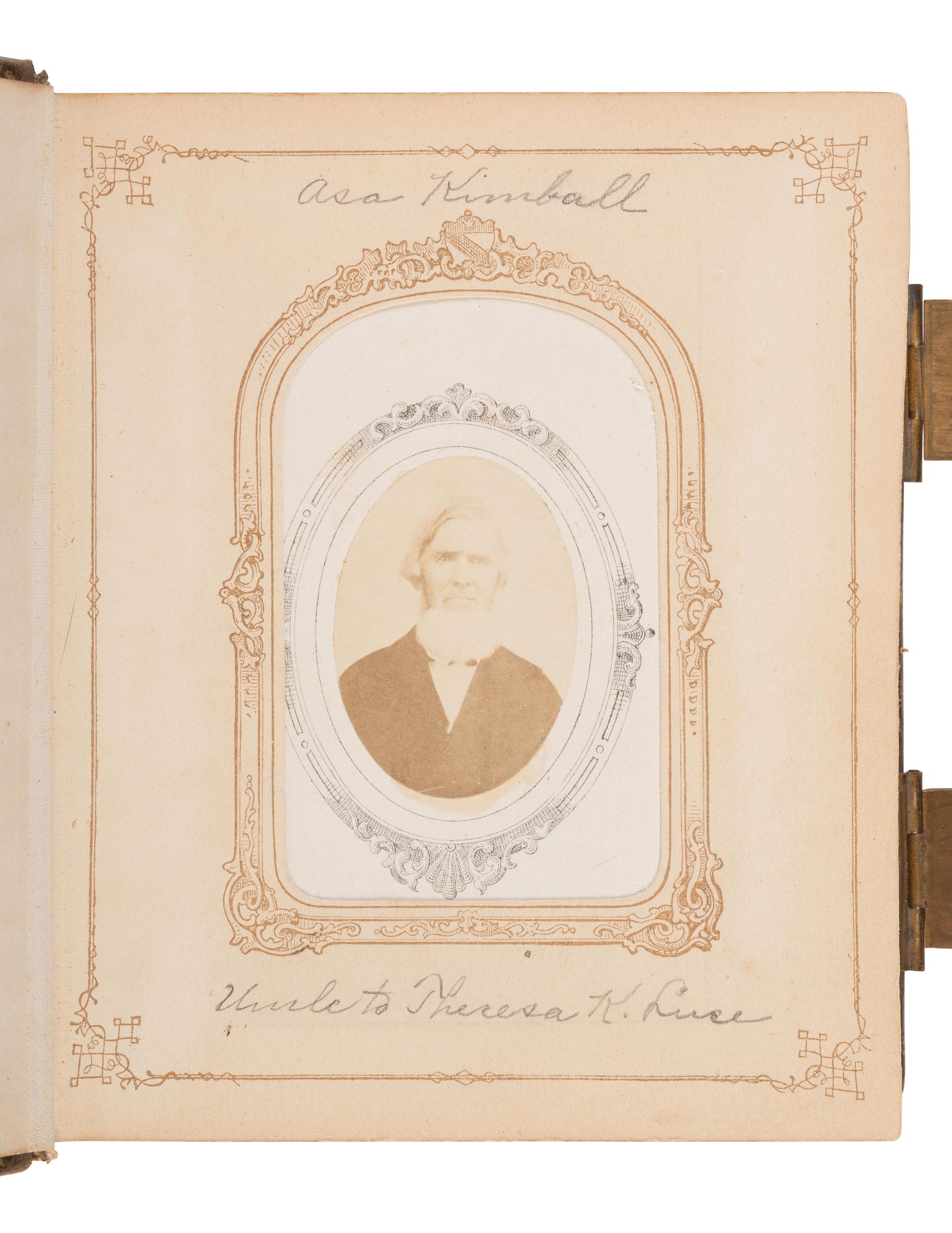 [EARLY PHOTOGRAPHY]. CDV album related to Curtis O. Luce, inventor of agricultural implements, incl. images of his hay rakes.