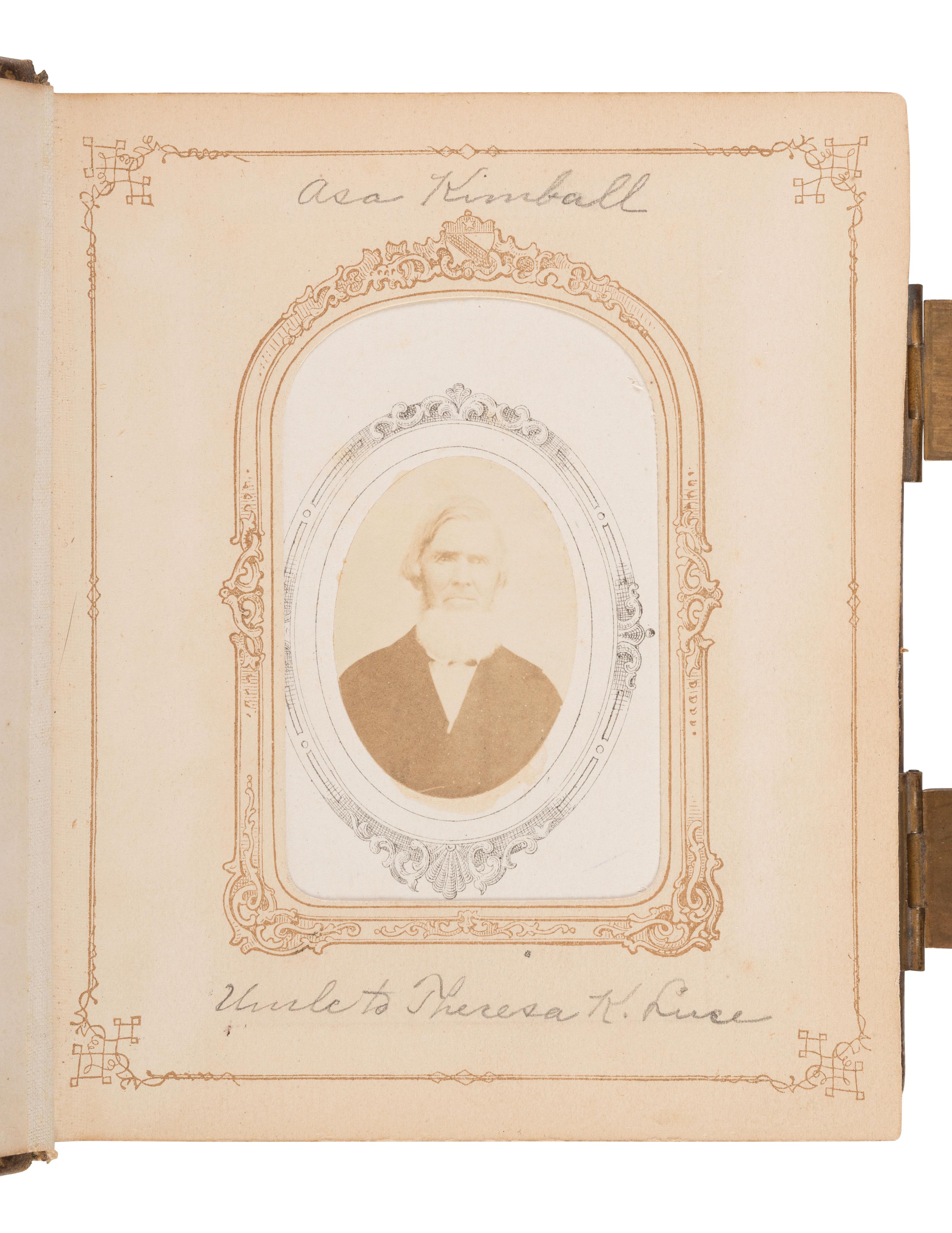 [EARLY PHOTOGRAPHY]. CDV album related to Curtis O. Luce, inventor of agricultural implements, incl. images of his hay rakes.