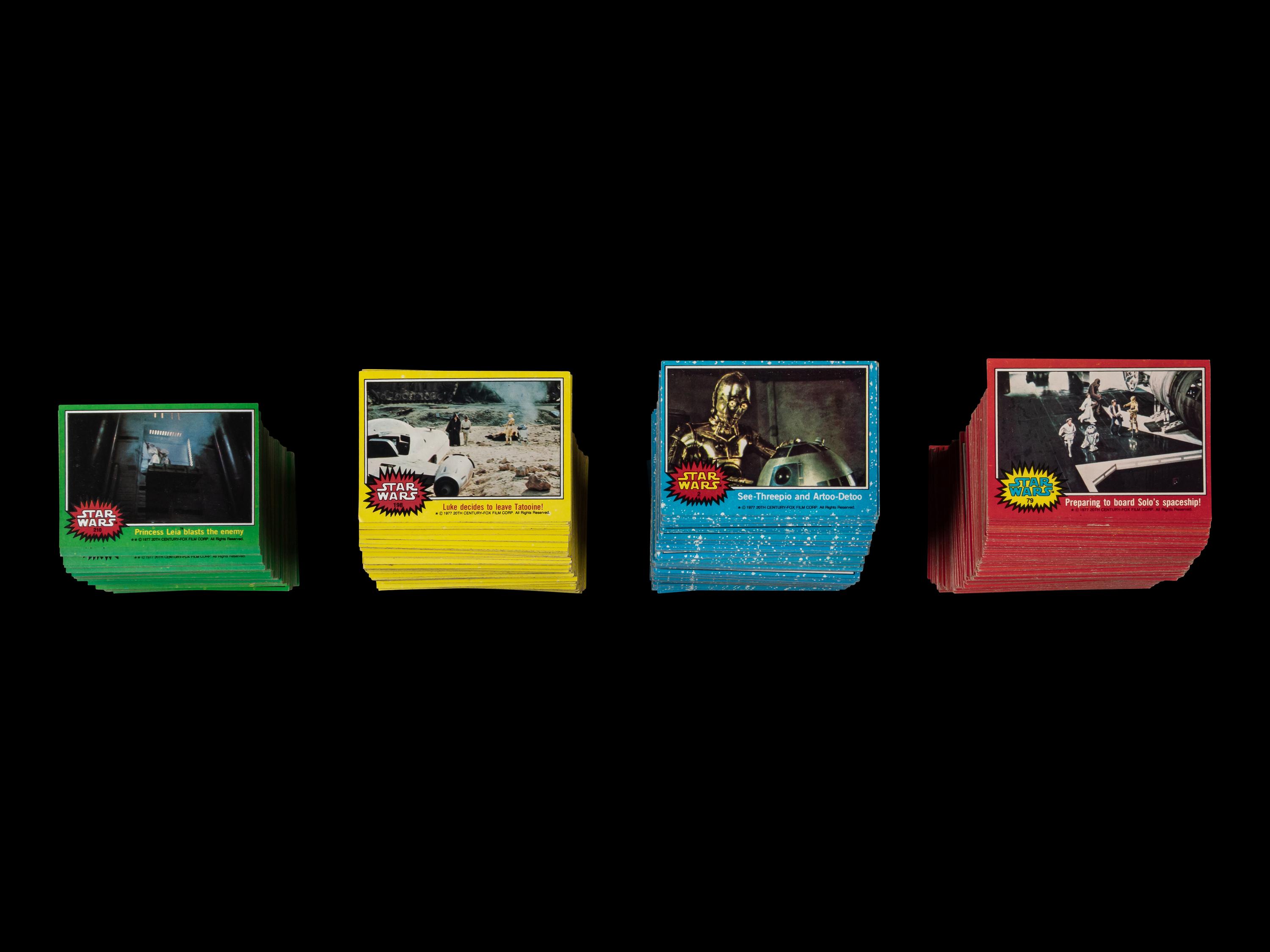 A Collection of Over 900 1977 Topps Star Wars Series 1, 2, 3 and 4 Trading Cards