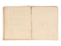 [MARITIME]. Log of the Barques Wavelet , Looling , and J.H. Wills documenting journeys in East Asia, ca 1862-1865. [ With: ] Notebook containing sea shanties and sketches of ships, ca 1862-63.